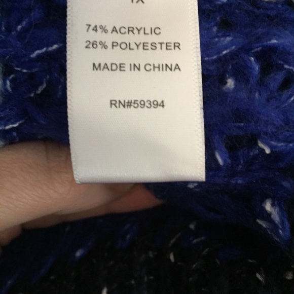 NWT CONFESS 1X Blue Long Cardigan Sweater with Pockets - Picture 6 of 6